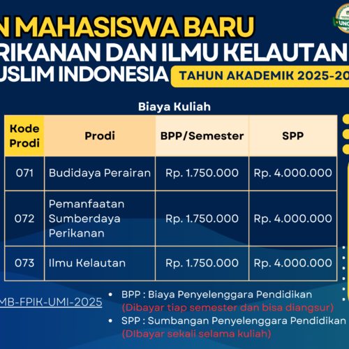 Penerimaan Mahasiswa Baru Program Studi Ilmu Kelautan Fakultas Perikanan dan Ilmu Kelautan Universitas Muslim Indonesia T.A 2026/2027