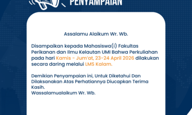 PENYAMPAIAN PERKULIAHAN SECARA ONLINE TANGGAL 23-24 APRIL 2026